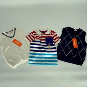 NEW WITH TAGS GYMBOREE Lot of 12-18M boys sweater shirt dressy